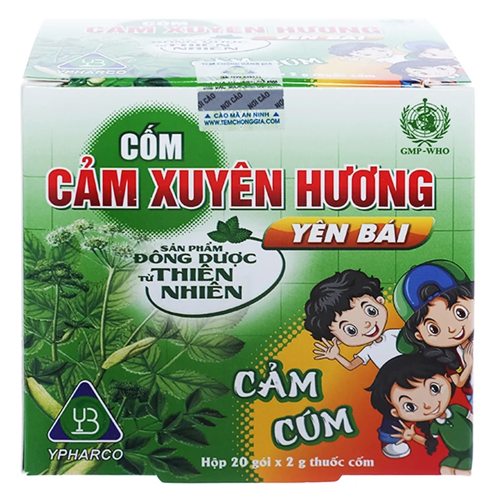 Hình ảnh Thuốc cốm Cảm Xuyên Hương Yên Bái điều trị cảm cúm, cảm lạnh (20 gói x 2g)