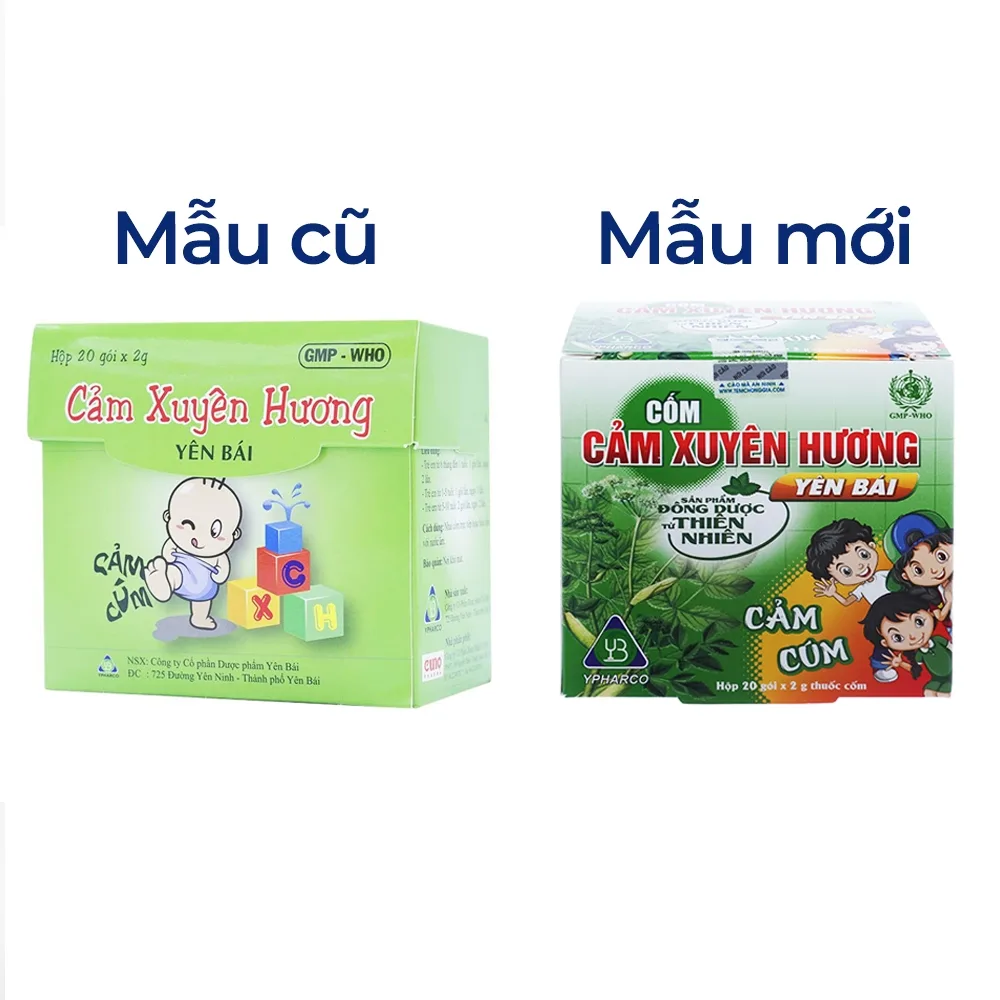 Hình ảnh Thuốc cốm Cảm Xuyên Hương Yên Bái điều trị cảm cúm, cảm lạnh (20 gói x 2g)