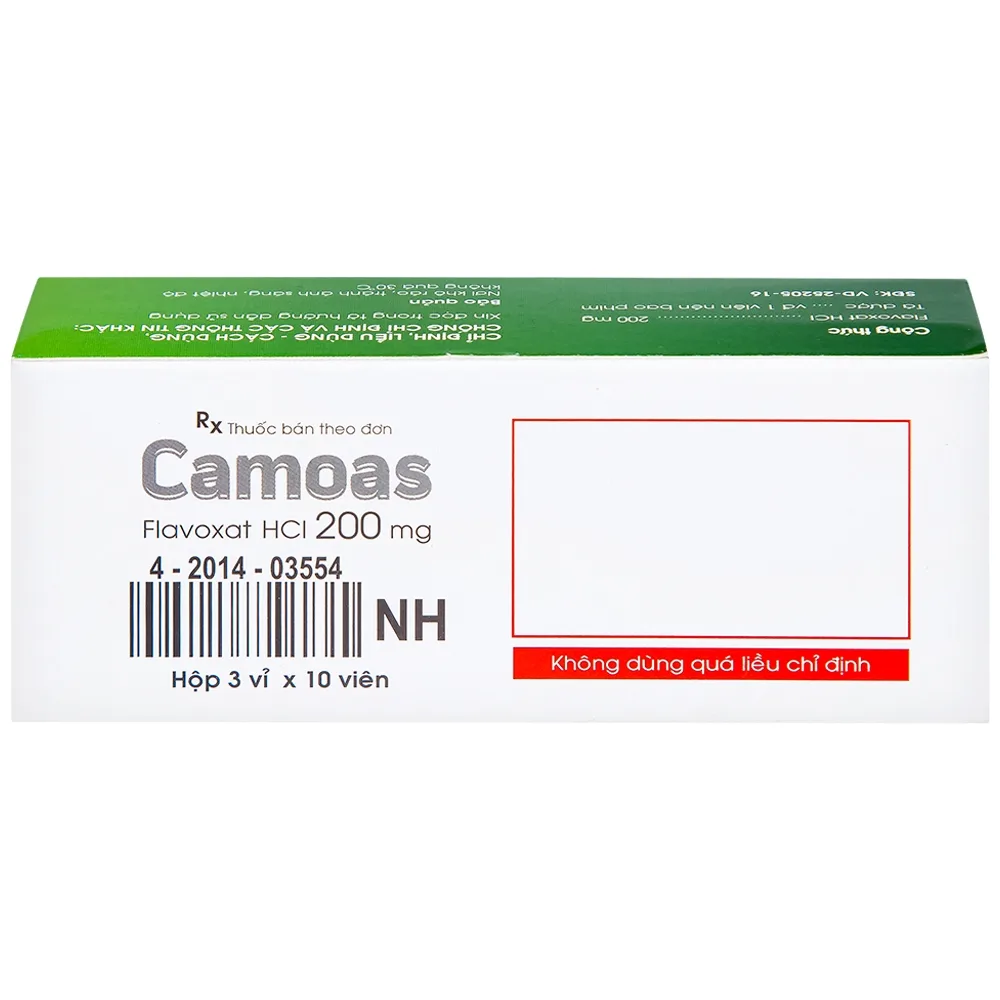 Hình ảnh Thuốc Camoas 200mg Medisun giảm triệu chứng khó tiểu, tiểu gấp, tiểu đêm (3 vỉ x 10 viên)