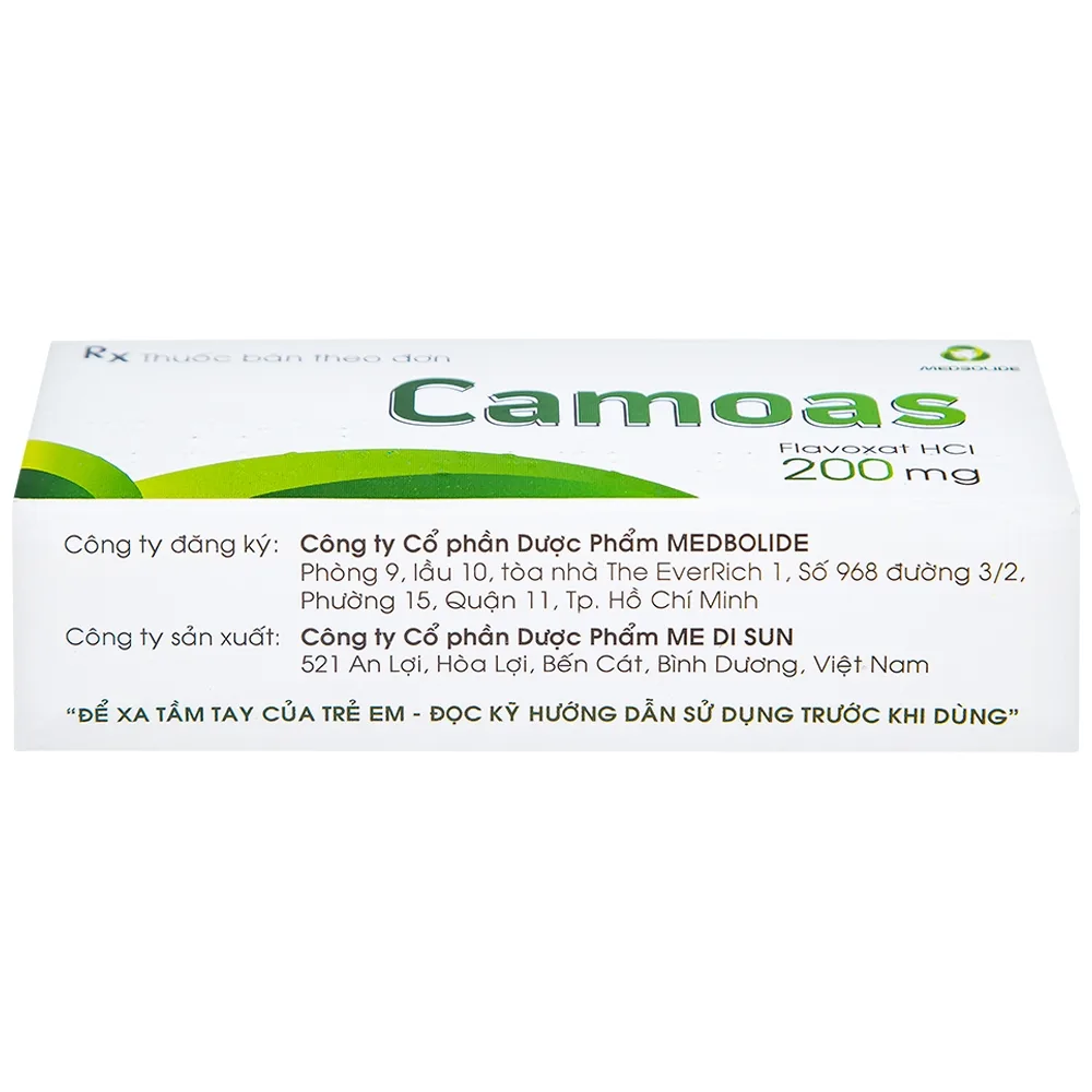 Hình ảnh Thuốc Camoas 200mg Medisun giảm triệu chứng khó tiểu, tiểu gấp, tiểu đêm (3 vỉ x 10 viên)