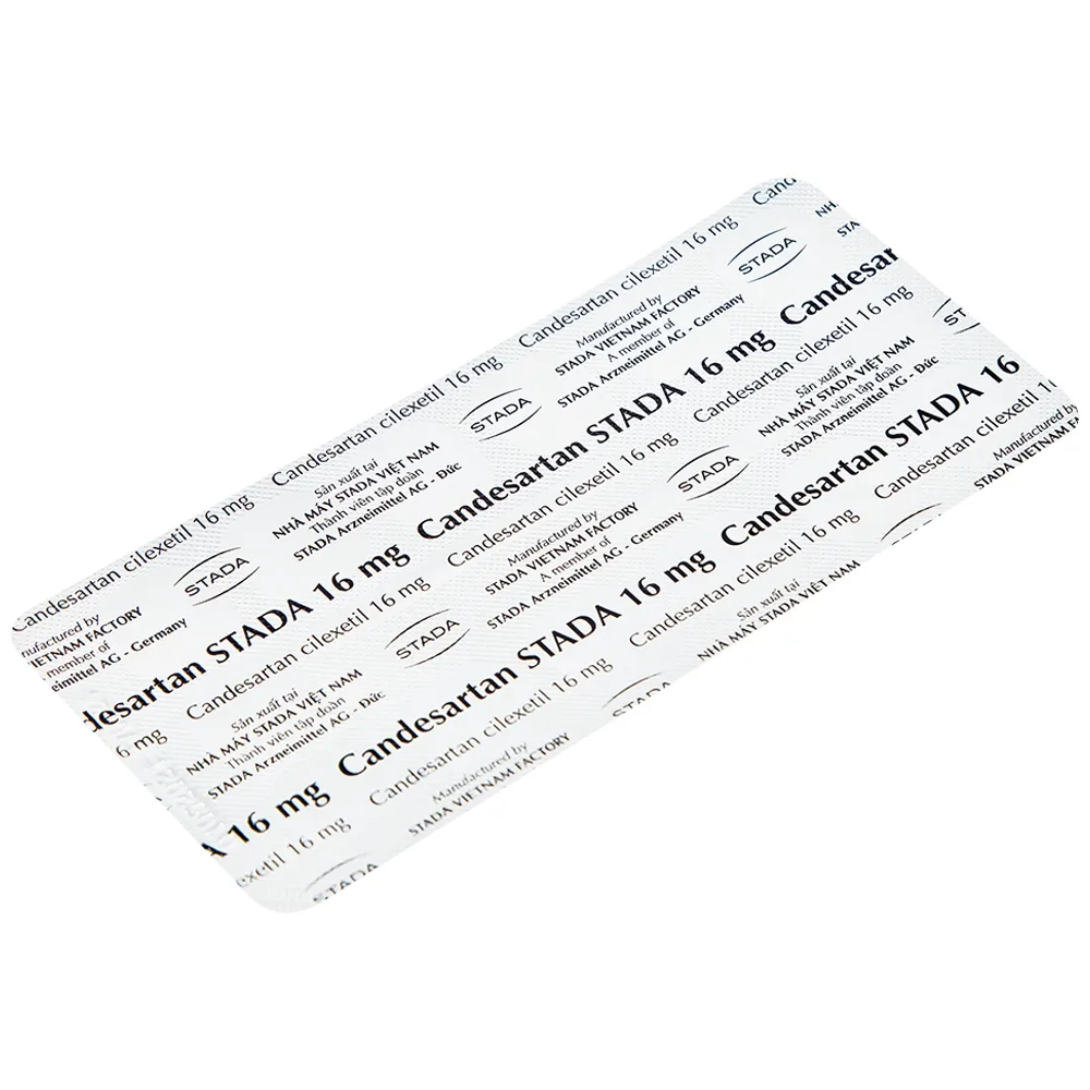 Hình ảnh Thuốc Candesartan Stada 16mg điều trị tăng huyết áp vô căn, suy tim (2 vỉ x 14 viên)