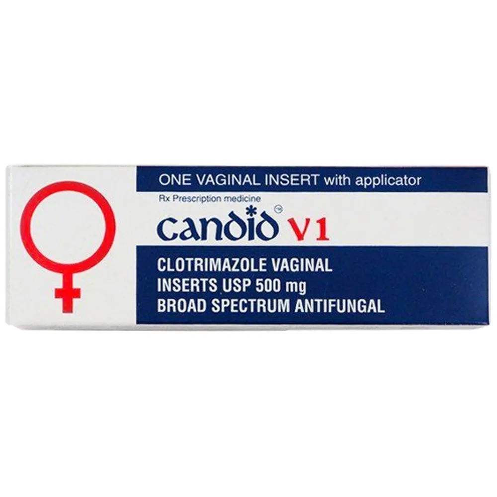 Hình ảnh Viên đặt âm đạo Candid V1 Glenmark điều trị tại chỗ nhiễm candida âm hộ (1 vỉ x 1 viên)