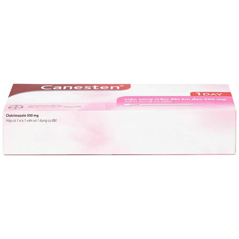 Hình ảnh Viên đặt âm đạo Canesten 1 Day 500mg Bayer điều trị viêm âm đạo và cơ quan sinh dục ngoài (1 vỉ x 1 viên)