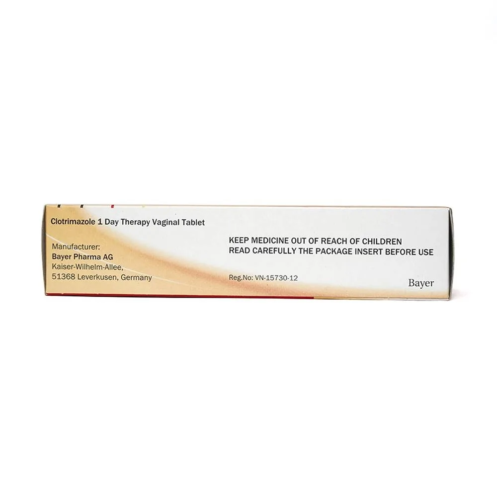 Hình ảnh Viên đặt âm đạo Canesten 500mg Bayer hỗ trợ điều trị viêm âm đạo (1 viên)
