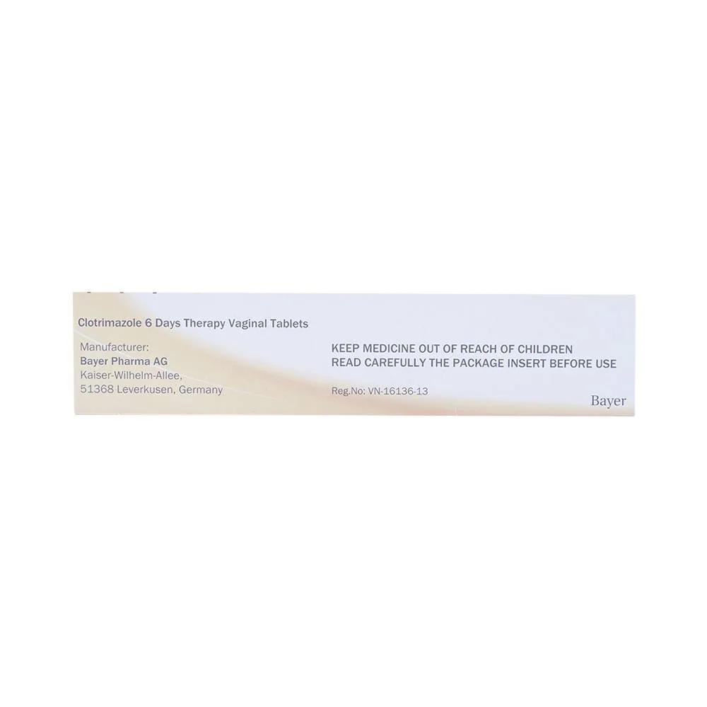 Hình ảnh Viên đặt âm đạo Canesten 6-Days-Therapy 100mg điều trị viêm âm đạo 