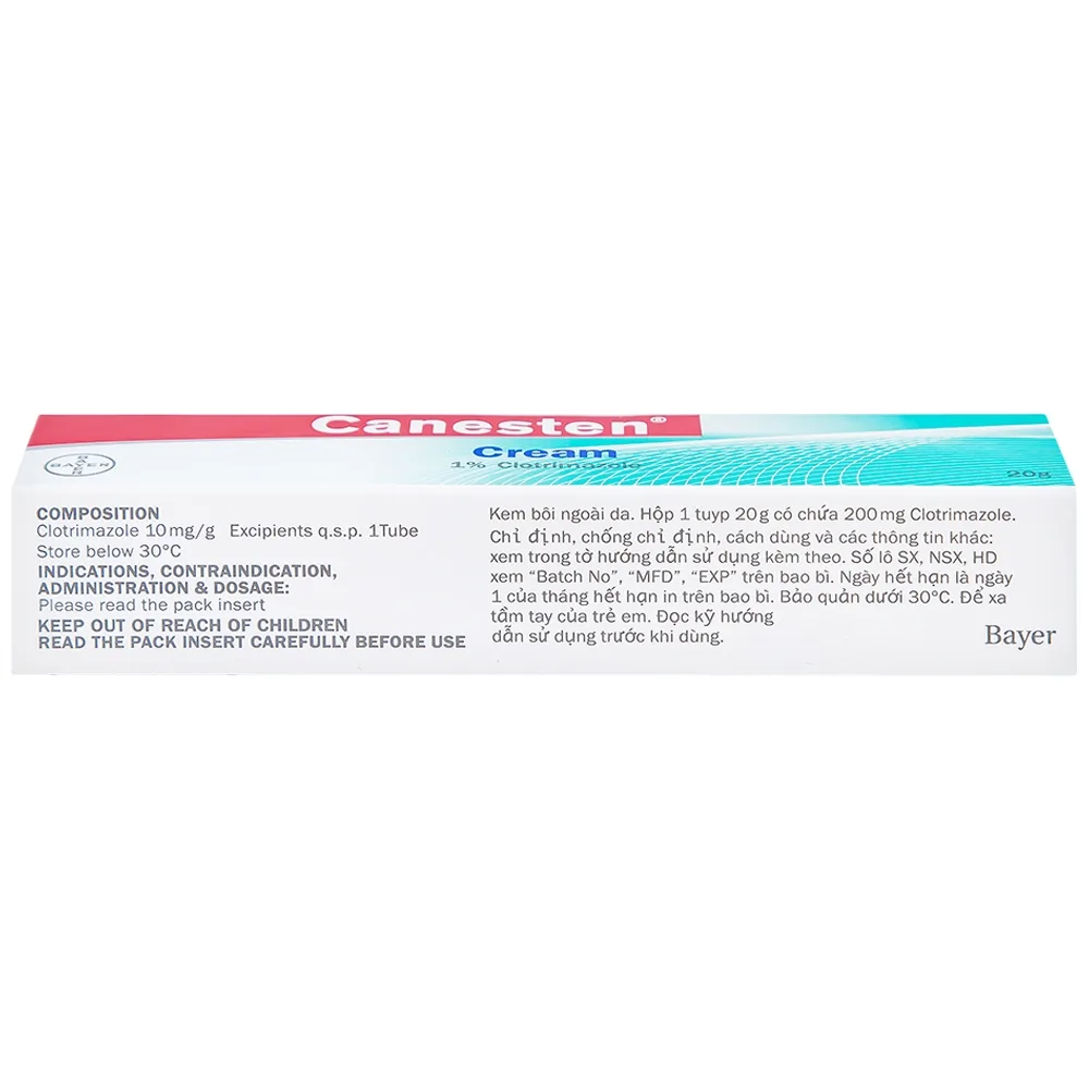 Hình ảnh Kem bôi Canesten Cream Bayer điều trị nấm da, nấm men (20g)