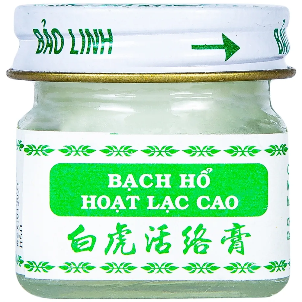 Hình ảnh Cao xoa bóp Bạch Hổ Hoạt Lạc Cao Bảo Linh điều trị đau lưng cấp, đau thần kinh tọa (12 chai x 20g)