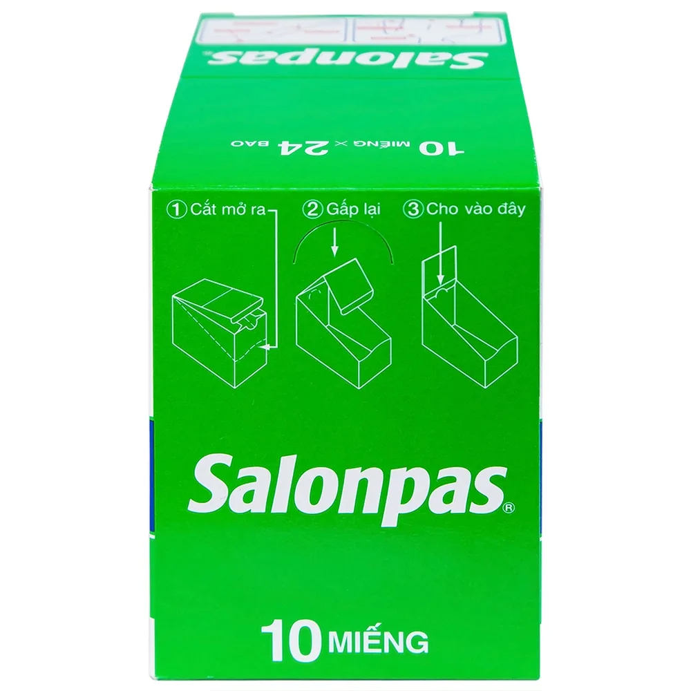 Hình ảnh Cao dán Salonpas Hisamitsu giảm đau vai, đau lưng, đau cơ (24 gói x 10 miếng)