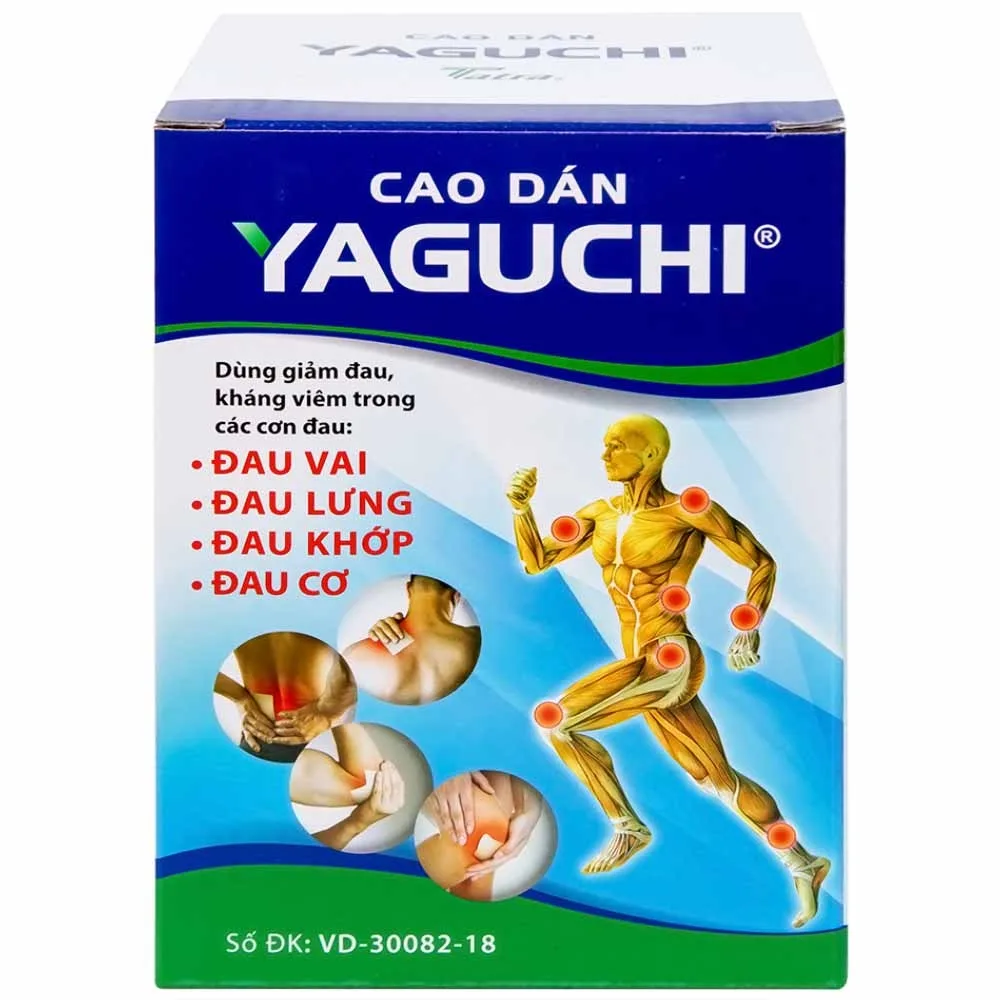 Hình ảnh Cao dán Yaguchi Tatra giảm đau, kháng viêm trong các cơn đau vai, đau lưng (5 miếng)