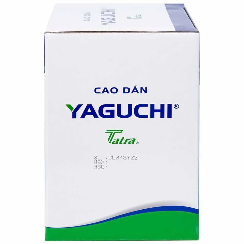 Hình ảnh Cao dán Yaguchi Tatra giảm đau, kháng viêm trong các cơn đau vai, đau lưng (5 miếng)