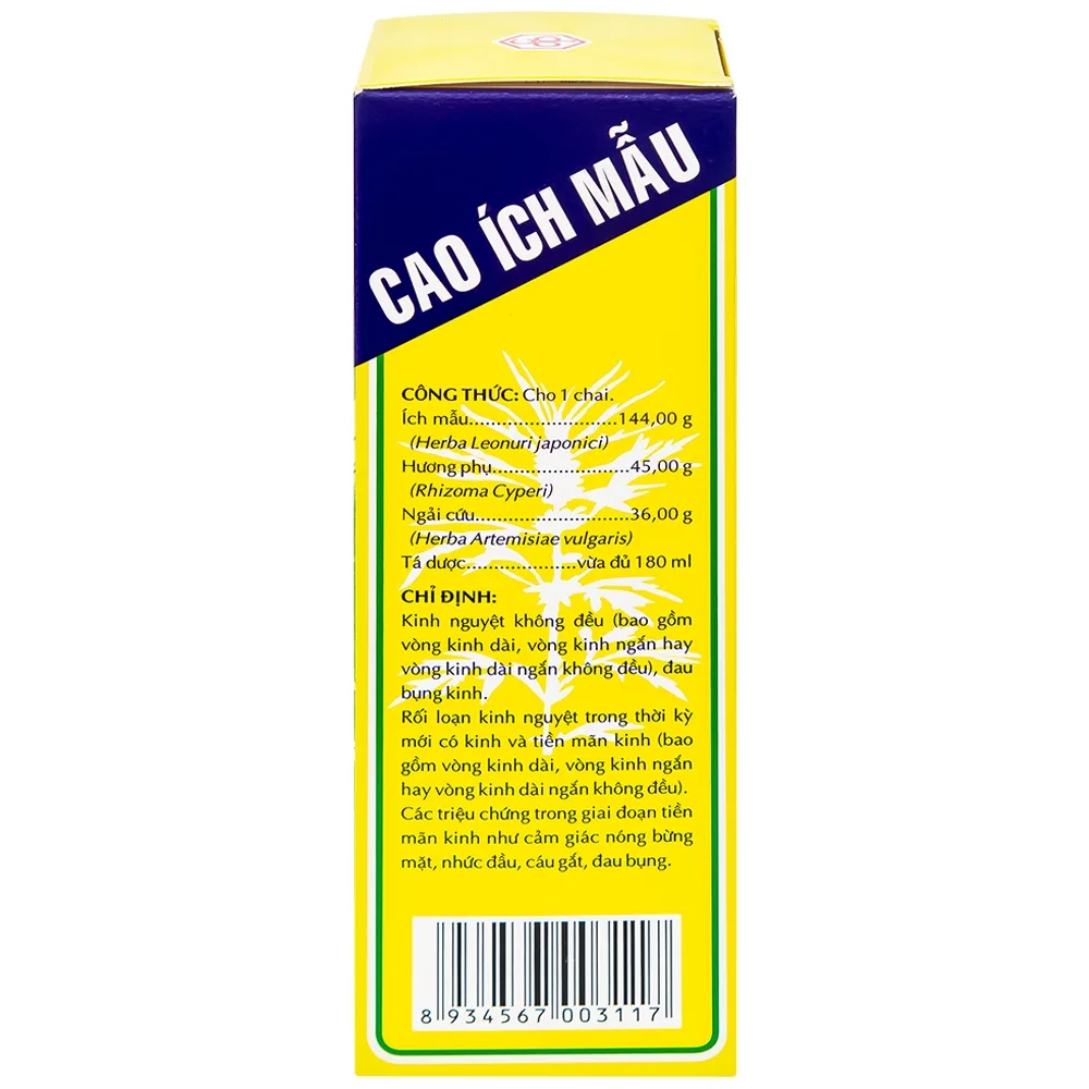 Hình ảnh Thuốc Cao Ích Mẫu OPC điều trị kinh nguyệt không đều (180ml)