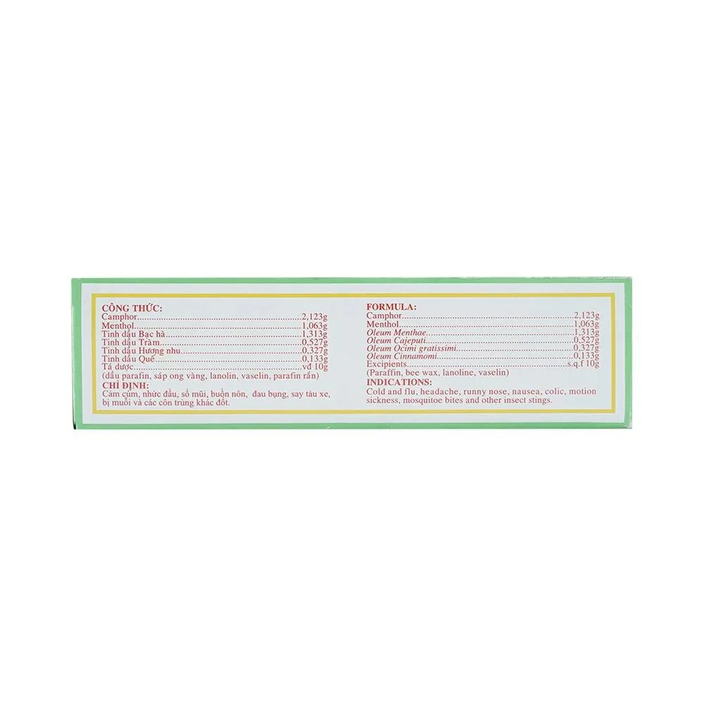 Hình ảnh Cao Sao Vàng OPC điều trị cảm cúm, nhức đầu (12 chai x 10g)
