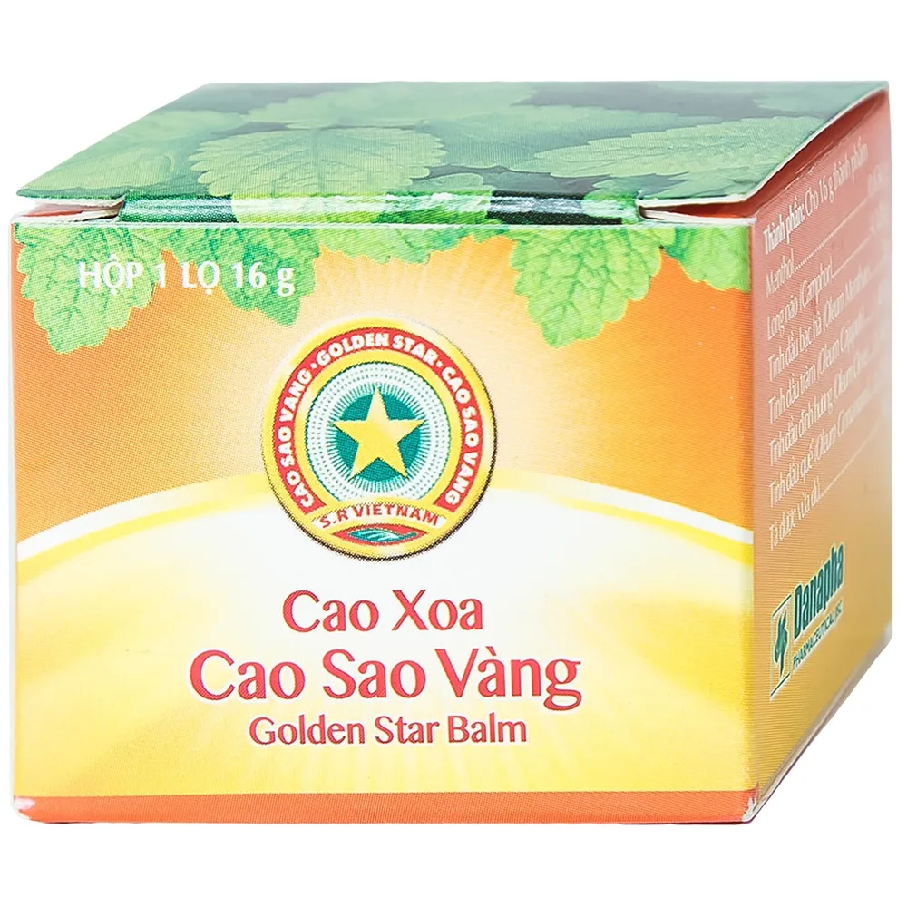 Hình ảnh Cao Sao Vàng Danapha điều trị cảm cúm, nhức đầu (16g)