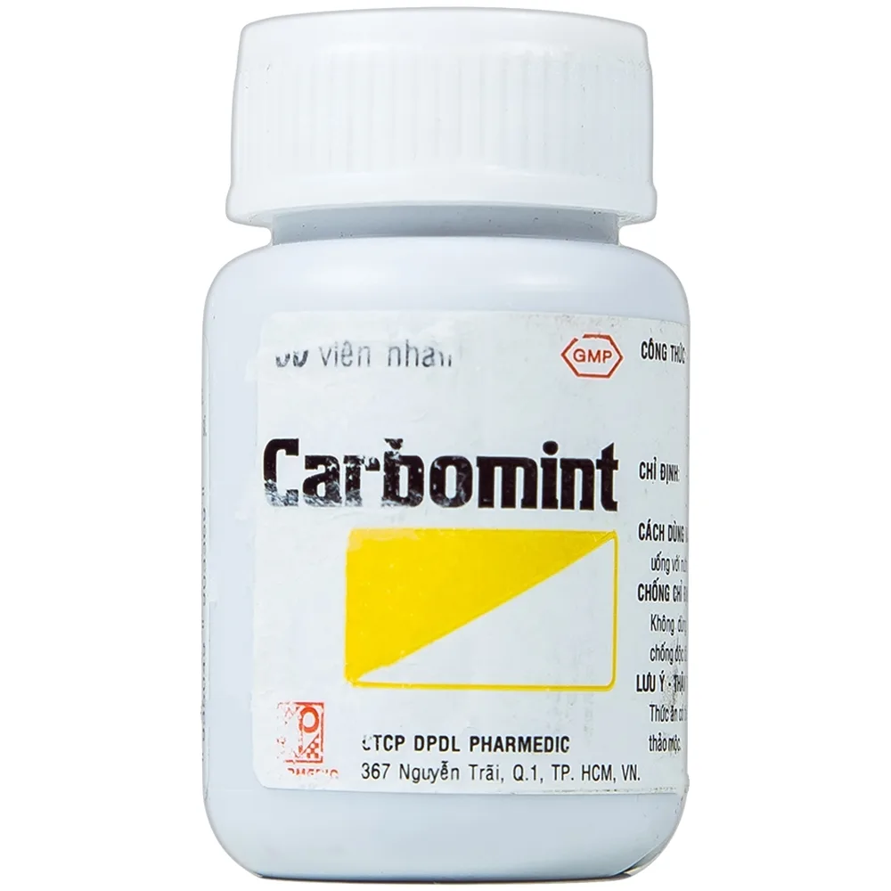 Hình ảnh Thuốc Carbomint Pharmedic điều trị đầy hơi, khó tiêu (30 viên)