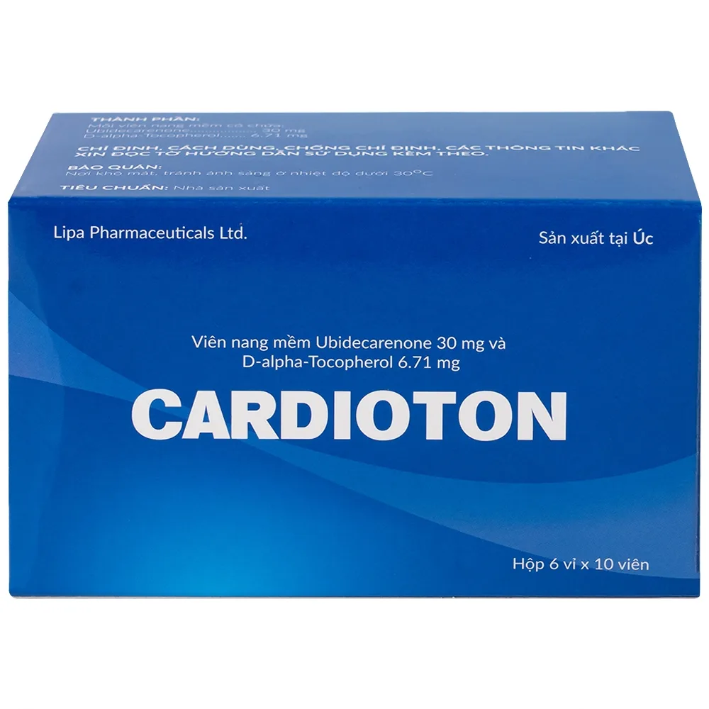 Hình ảnh Thuốc Cardioton Lipa Pharma điều trị suy tim, tăng huyết áp, bổ sung năng lượng (6 vỉ x 10 viên) 