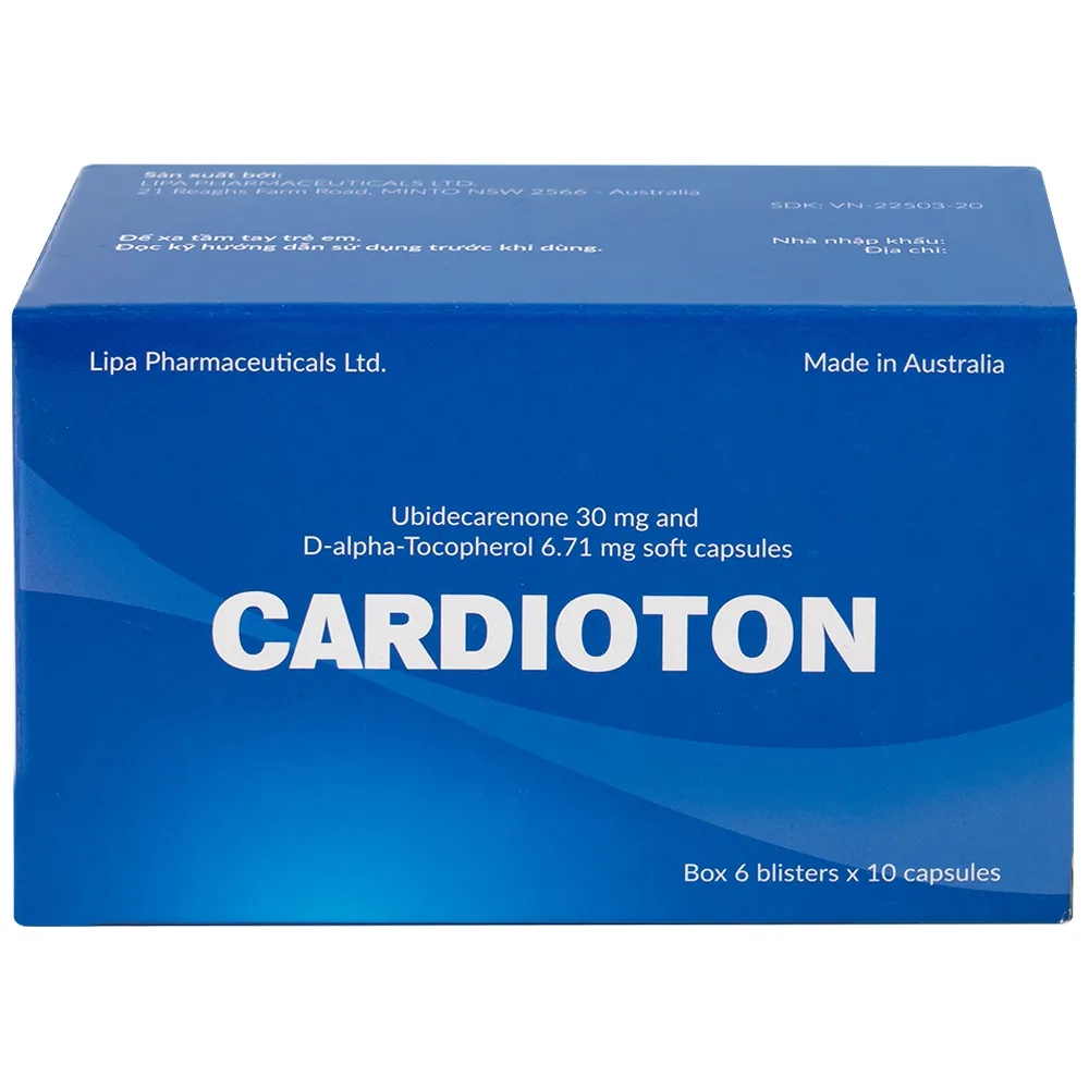 Hình ảnh Thuốc Cardioton Lipa Pharma điều trị suy tim, tăng huyết áp, bổ sung năng lượng (6 vỉ x 10 viên) 