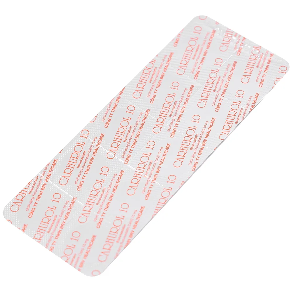 Hình ảnh Thuốc Carhurol 10 BRV điều trị tăng cholesterol máu (3 vỉ x 10 viên)