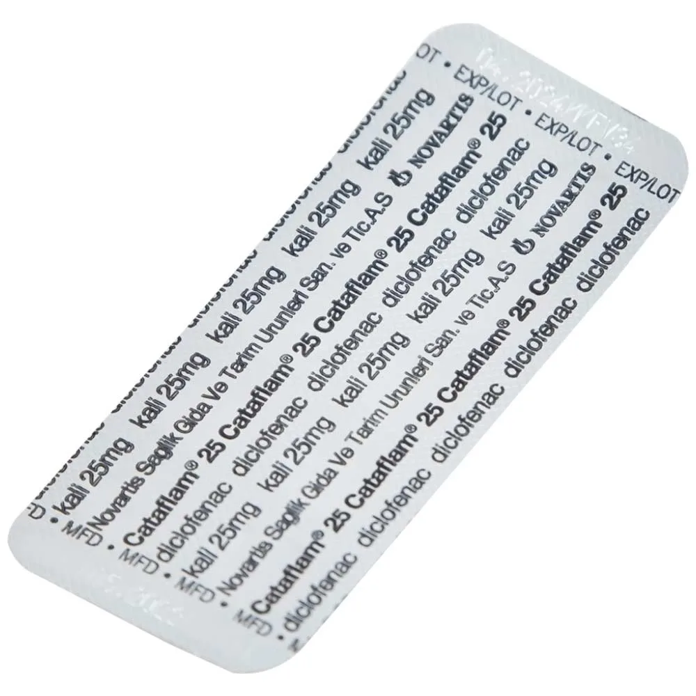 Hình ảnh Thuốc Cataflam 25 Novartis điều trị đau sau chấn thương, viêm và sưng do bong gân (1 vỉ x 10 viên)