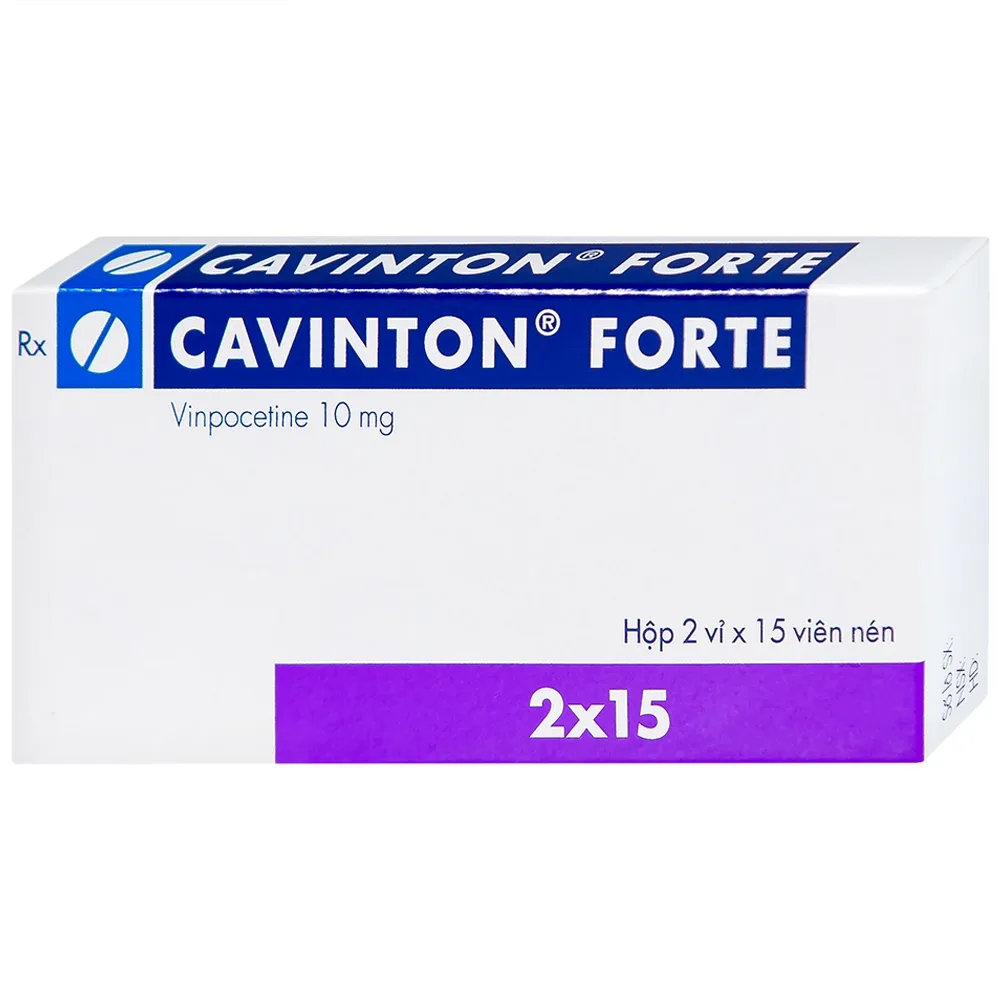 Hình ảnh Thuốc Cavinton Forte 10mg Gedeon điều trị rối loạn tuần hoàn máu não (2 vỉ x 15 viên)
