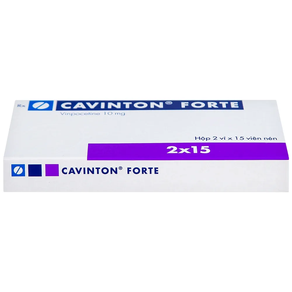 Hình ảnh Thuốc Cavinton Forte 10mg Gedeon điều trị rối loạn tuần hoàn máu não (2 vỉ x 15 viên)