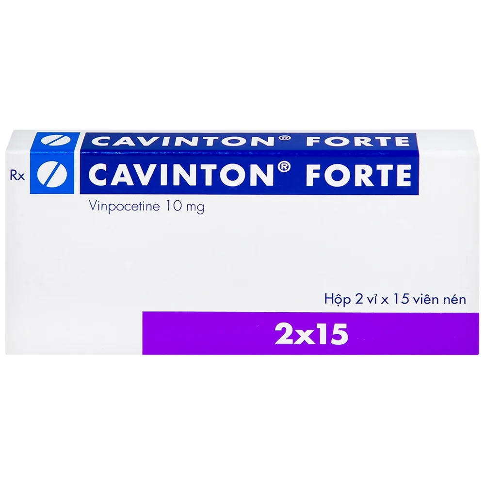 Hình ảnh Thuốc Cavinton Forte 10mg Gedeon điều trị rối loạn tuần hoàn máu não (2 vỉ x 15 viên)