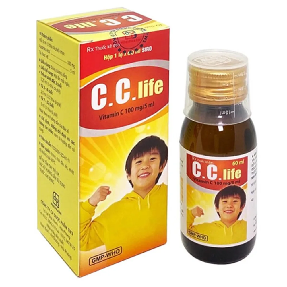 Hình ảnh Siro C.C Life 100mg/5ml Foripharm điều trị thiếu vitamin C (60ml)