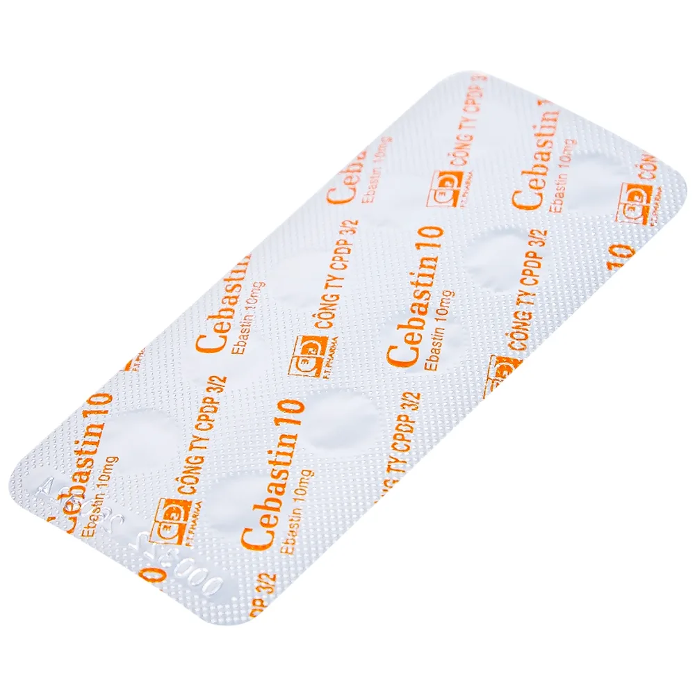 Hình ảnh Thuốc Cebastin10 Dược 3-2 điều trị viêm mũi dị ứng, mày đay (3 vỉ x 10 viên) 
