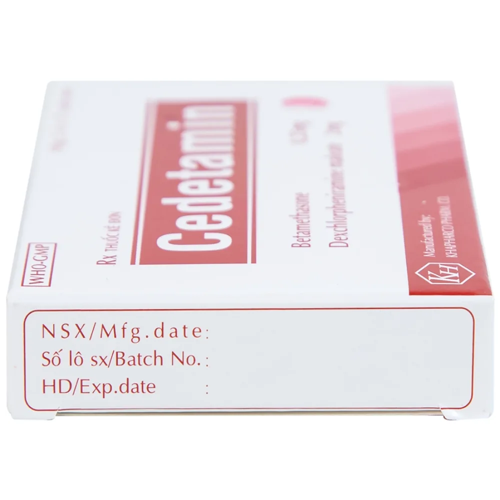 Hình ảnh Thuốc Cedetamin Khapharco điều trị viêm mũi dị ứng, mày đay (2 vỉ x 15 viên) 