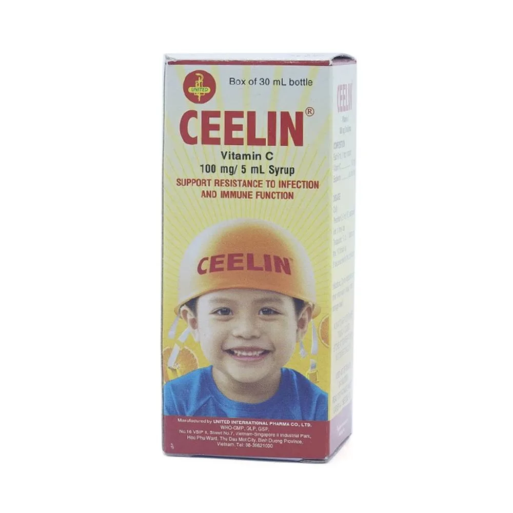 Hình ảnh Siro Ceelin United bổ sung vitamin C, tăng cường sức đề kháng (30ml)
