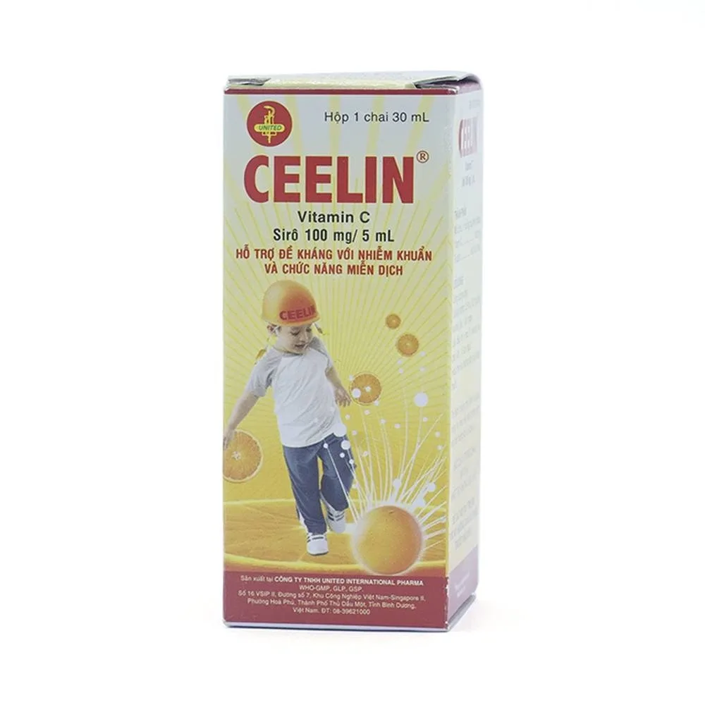 Hình ảnh Siro Ceelin United bổ sung vitamin C, tăng cường sức đề kháng (30ml)