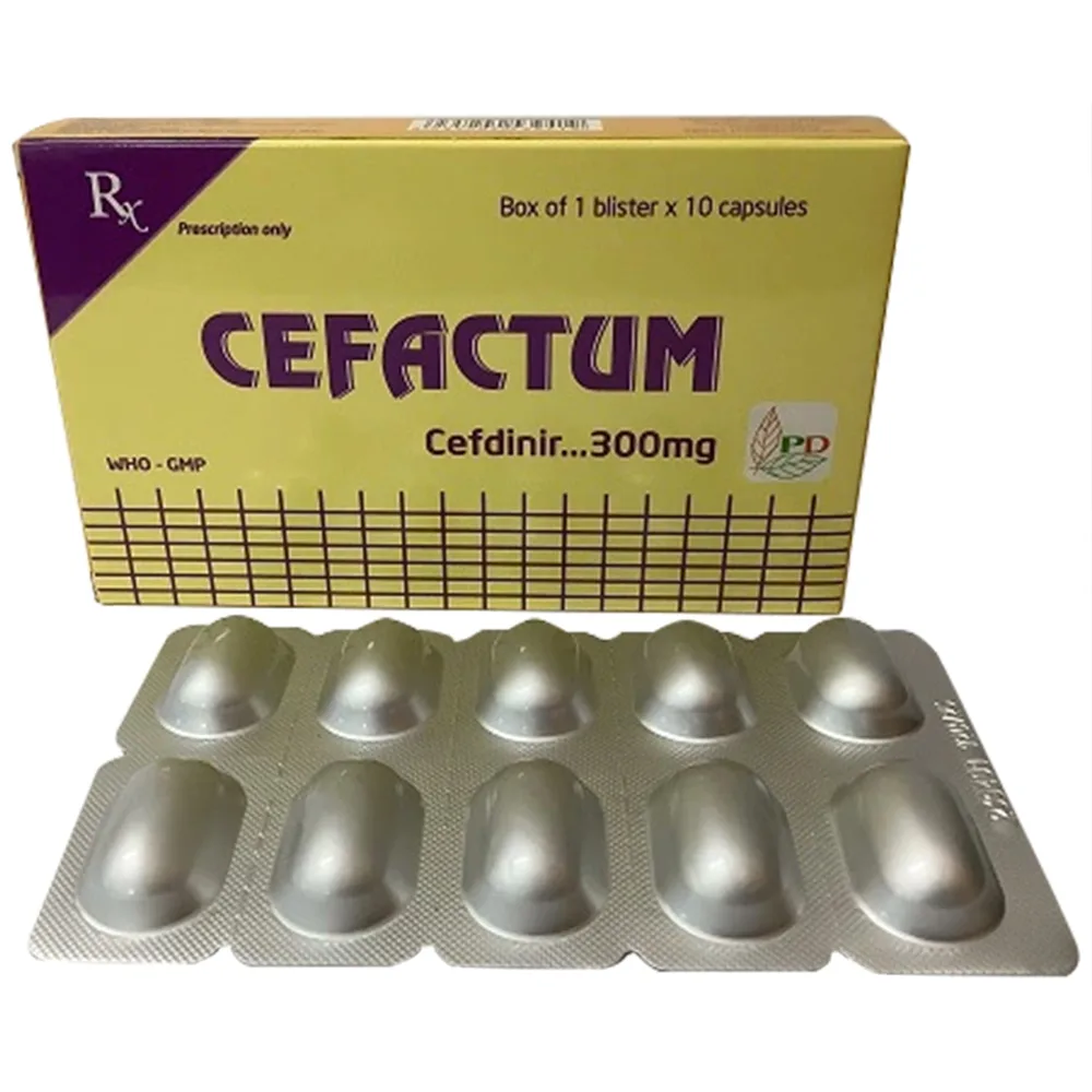 Hình ảnh Thuốc Cefactum 300mg Đất Việt điều trị nhiễm khuẩn (1 vỉ x 10 viên)