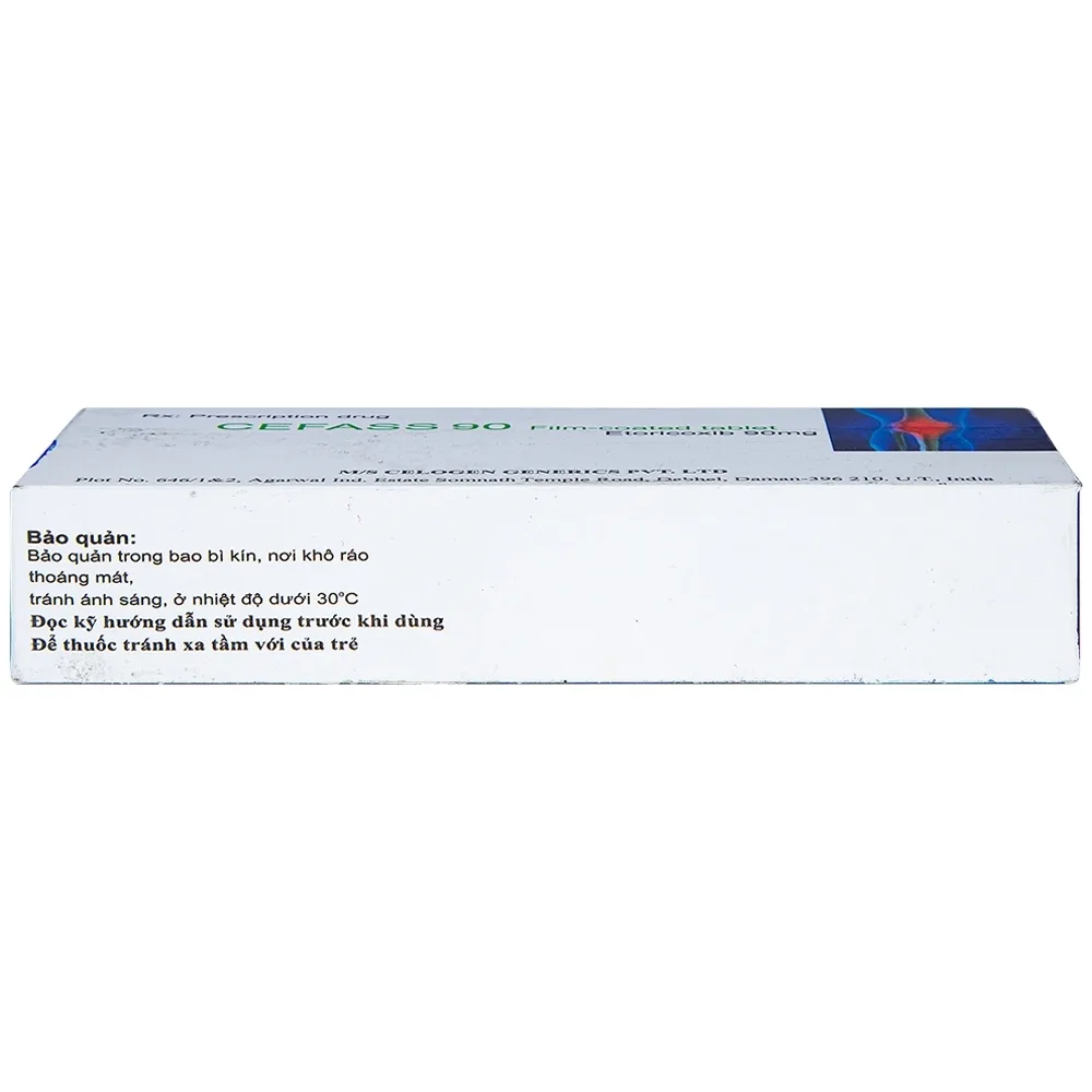 Hình ảnh Thuốc Cefass 90mg Celogen giảm viêm khớp, viêm khớp dạng thấp (3 vỉ x 10 viên)