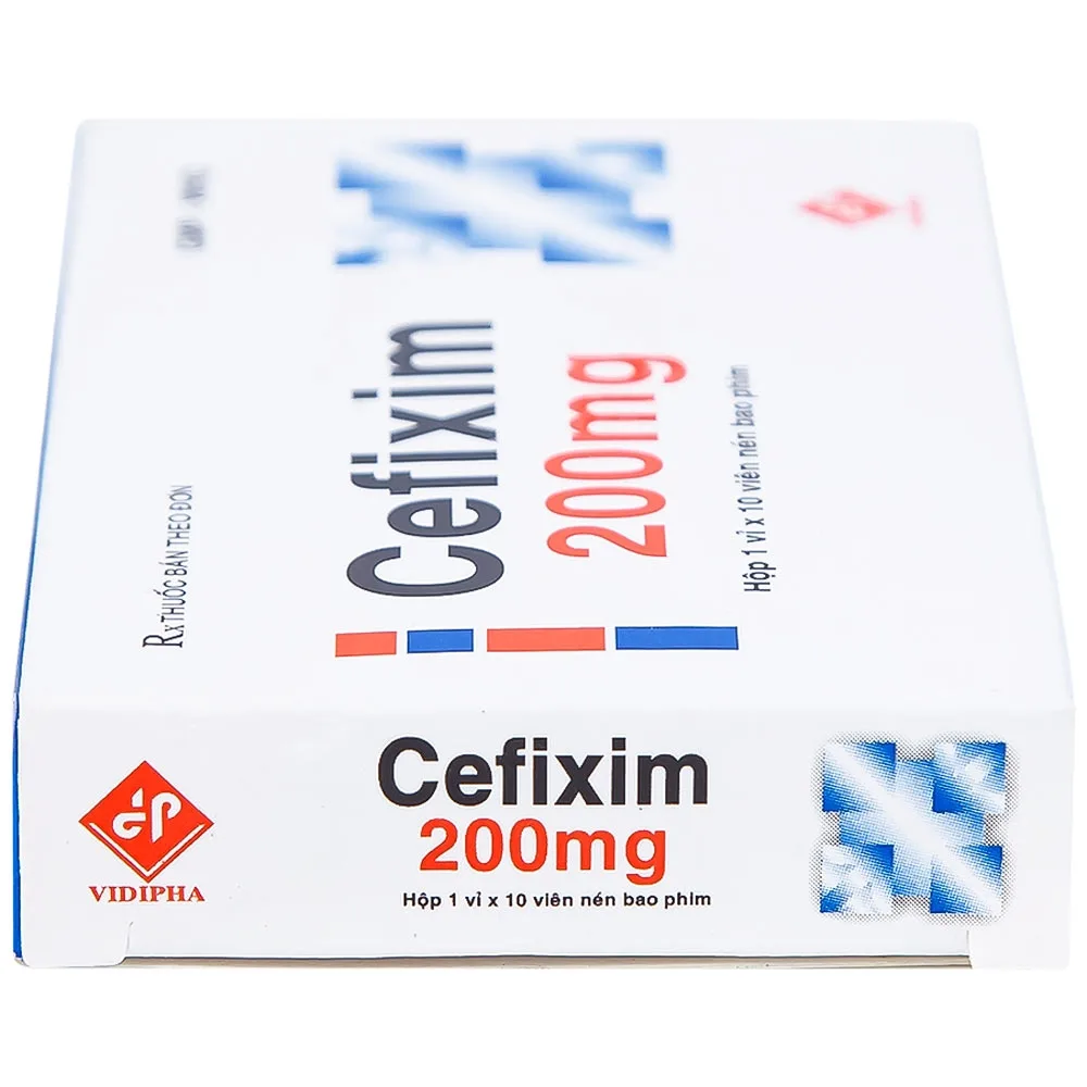 Hình ảnh Thuốc Cefixim 200mg Vidipha điều trị nhiễm khuẩn (1 vỉ x 10 viên)