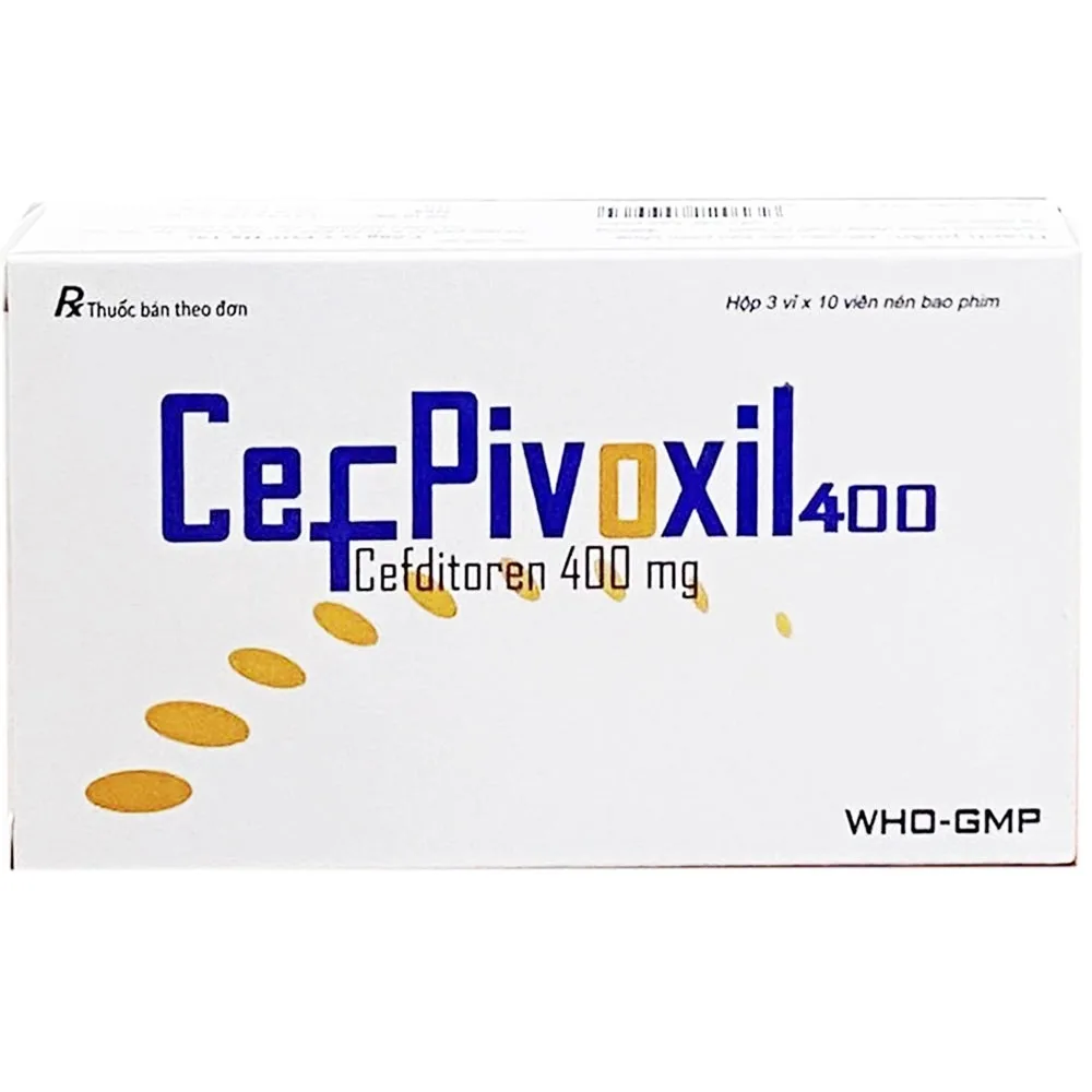 Hình ảnh Thuốc CefPivoxil 400 Hà Tây điều trị cơn cấp của viêm phế quản mãn (30 viên)