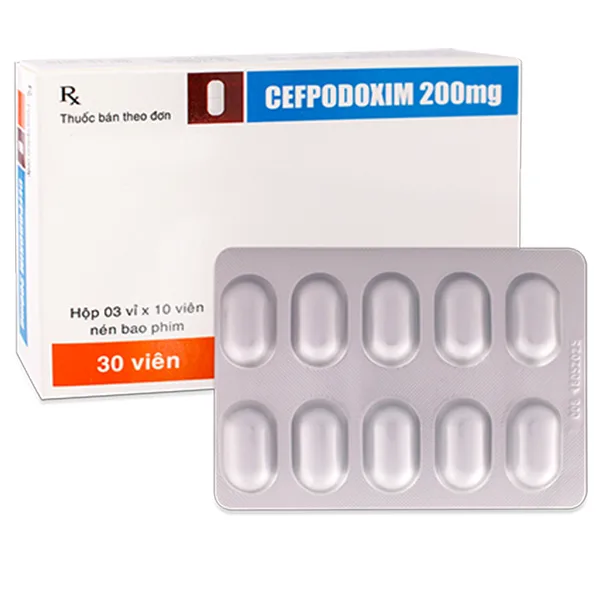 Hình ảnh Thuốc Cefpodoxim 200mg TV.Pharm điều trị nhiễm khuẩn (3 vỉ x 10 viên)
