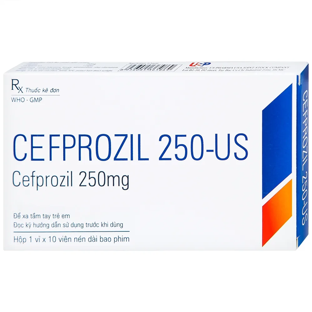Hình ảnh Thuốc Cefprozil 250-US điều trị nhiễm khuẩn (1 vỉ x 10 viên)