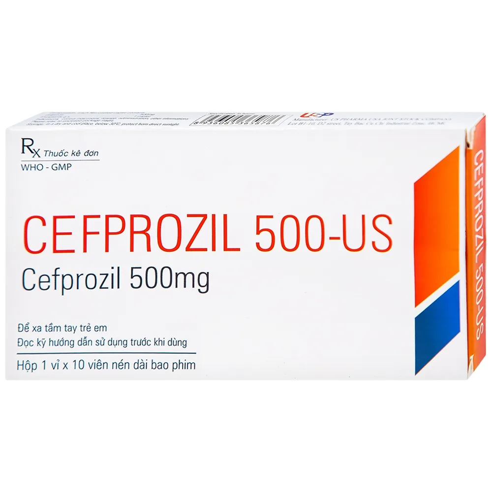 Hình ảnh Thuốc Cefprozil 500-US điều trị nhiễm khuẩn (1 vỉ x 10 viên)