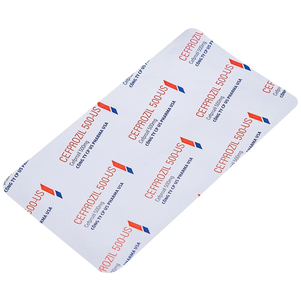 Hình ảnh Thuốc Cefprozil 500-US điều trị nhiễm khuẩn (1 vỉ x 10 viên)