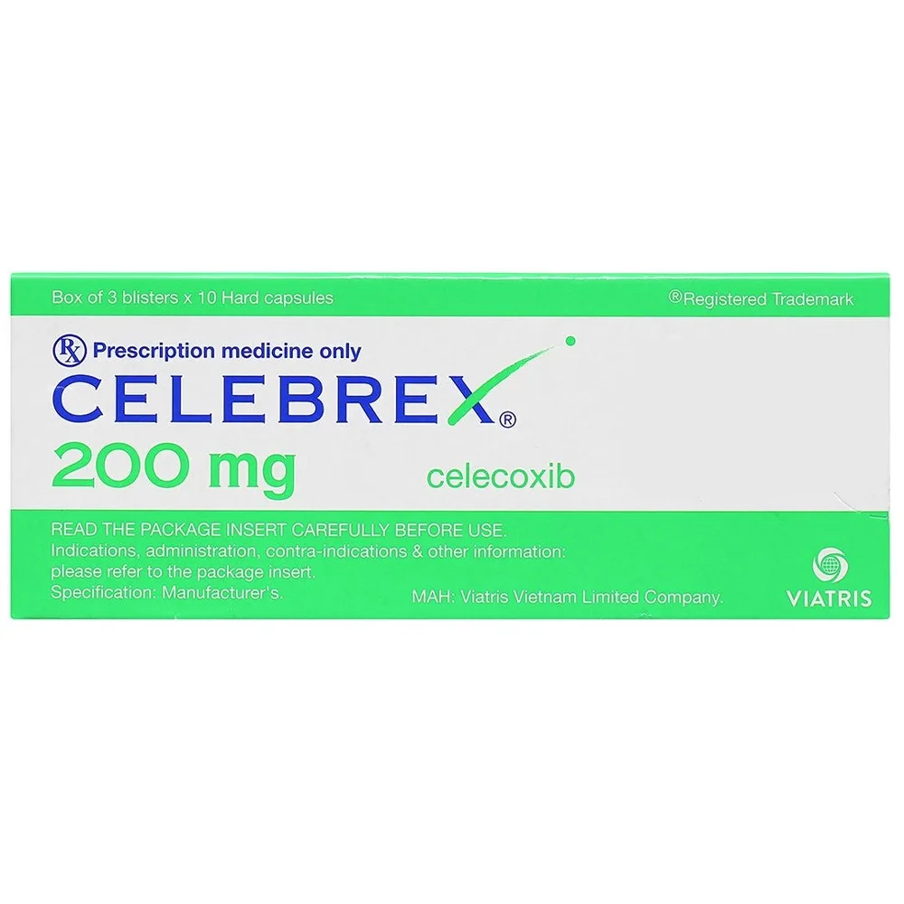 Hình ảnh Thuốc Celebrex 200mg Viatris điều trị thoái hóa khớp, viêm khớp dạng thấp (3 vỉ x 10 viên)