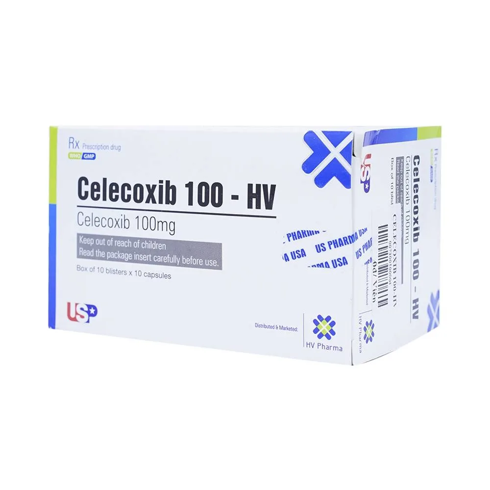 Hình ảnh Thuốc Celecoxib 100 - HV USP giảm đau, hạ sốt, kháng viêm (10 vỉ x 10 viên)