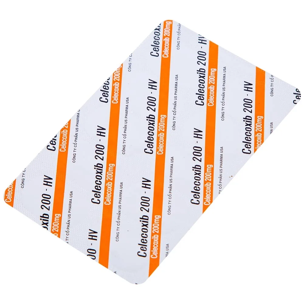 Hình ảnh Thuốc Celecoxib 200 - HV USP điều trị thoái hóa khớp, viêm khớp dạng thấp (10 vỉ x 10 viên)