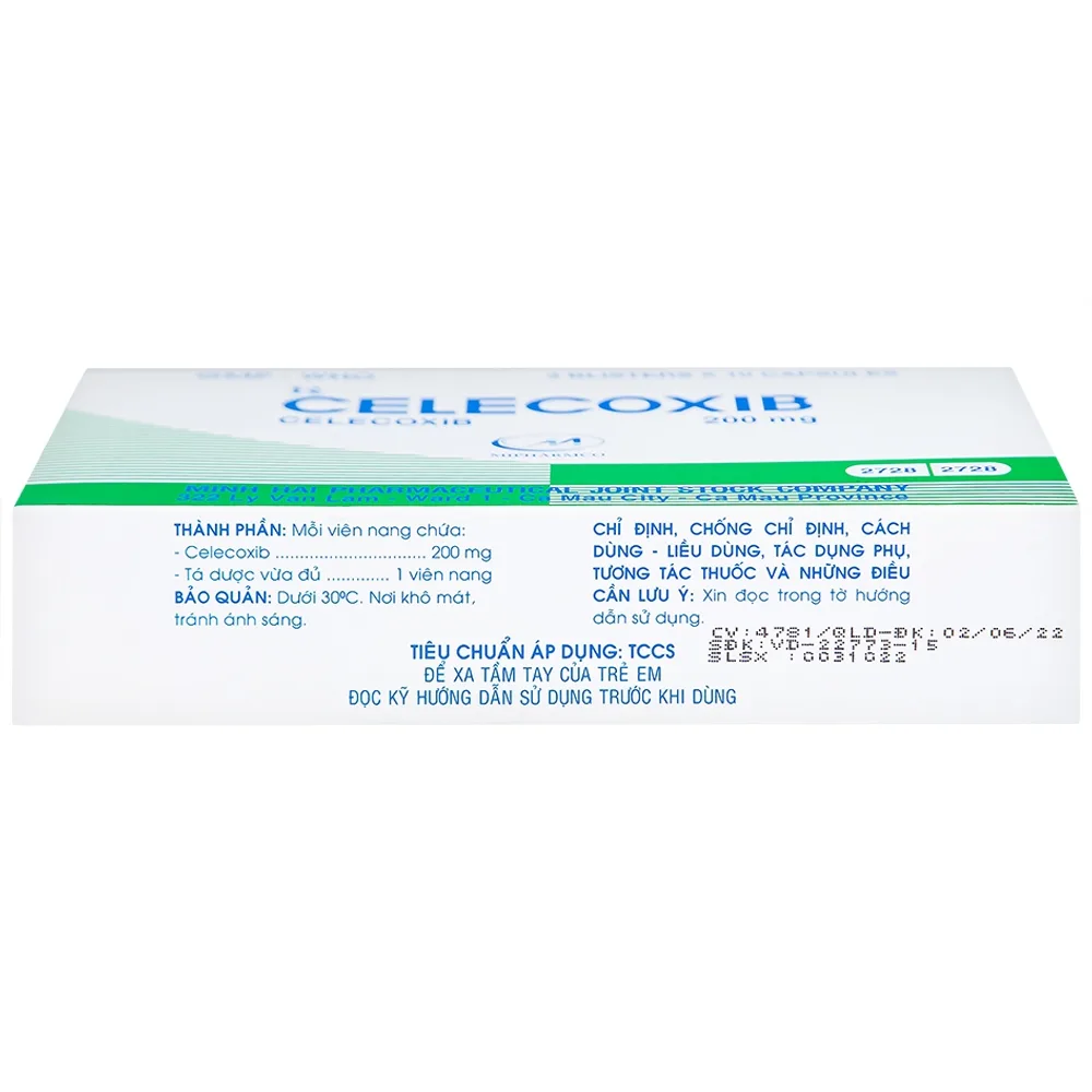 Hình ảnh Thuốc Celecoxib 200mg Minh Hải điều trị thoái hóa khớp, viêm khớp dạng thấp (3 vỉ x 10 viên)