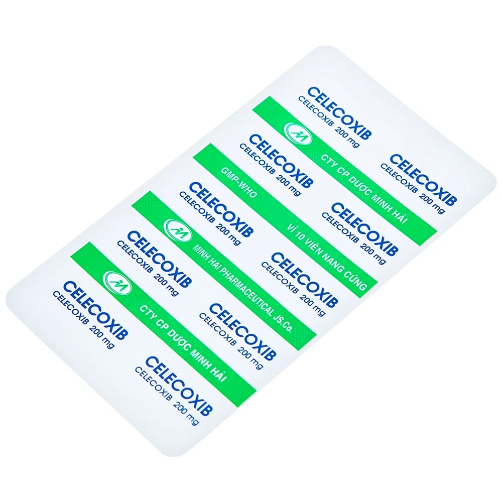 Hình ảnh Thuốc Celecoxib 200mg Minh Hải điều trị thoái hóa khớp, viêm khớp dạng thấp (3 vỉ x 10 viên)