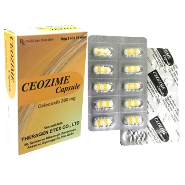 Hình ảnh Thuốc Ceozime 200mg Theragen Etex điều trị thoái hóa khớp, viêm khớp dạng thấp (3 vỉ x 10 viên)
