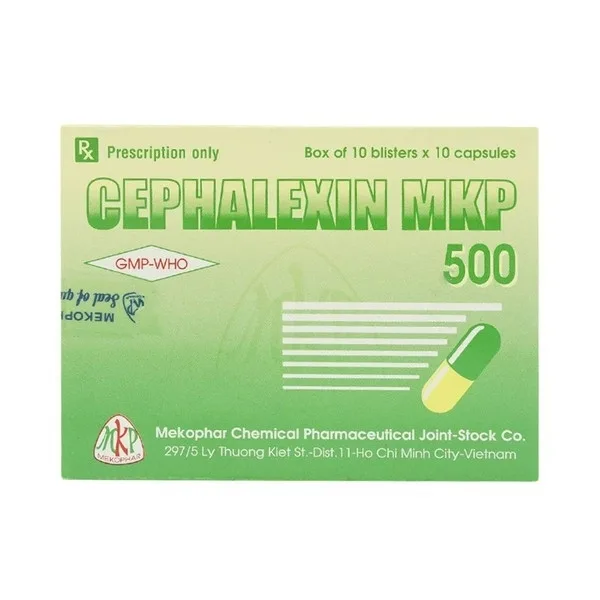 Hình ảnh Thuốc Cephalexin MKP 500 Mekophar điều trị nhiễm khuẩn (100 viên)
