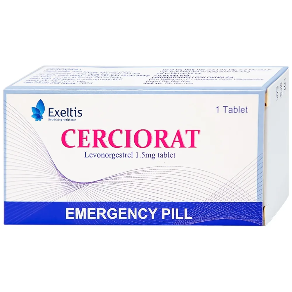 Hình ảnh Thuốc tránh thai khẩn cấp Cerciorat 1.5mg Exeltis (1 viên)