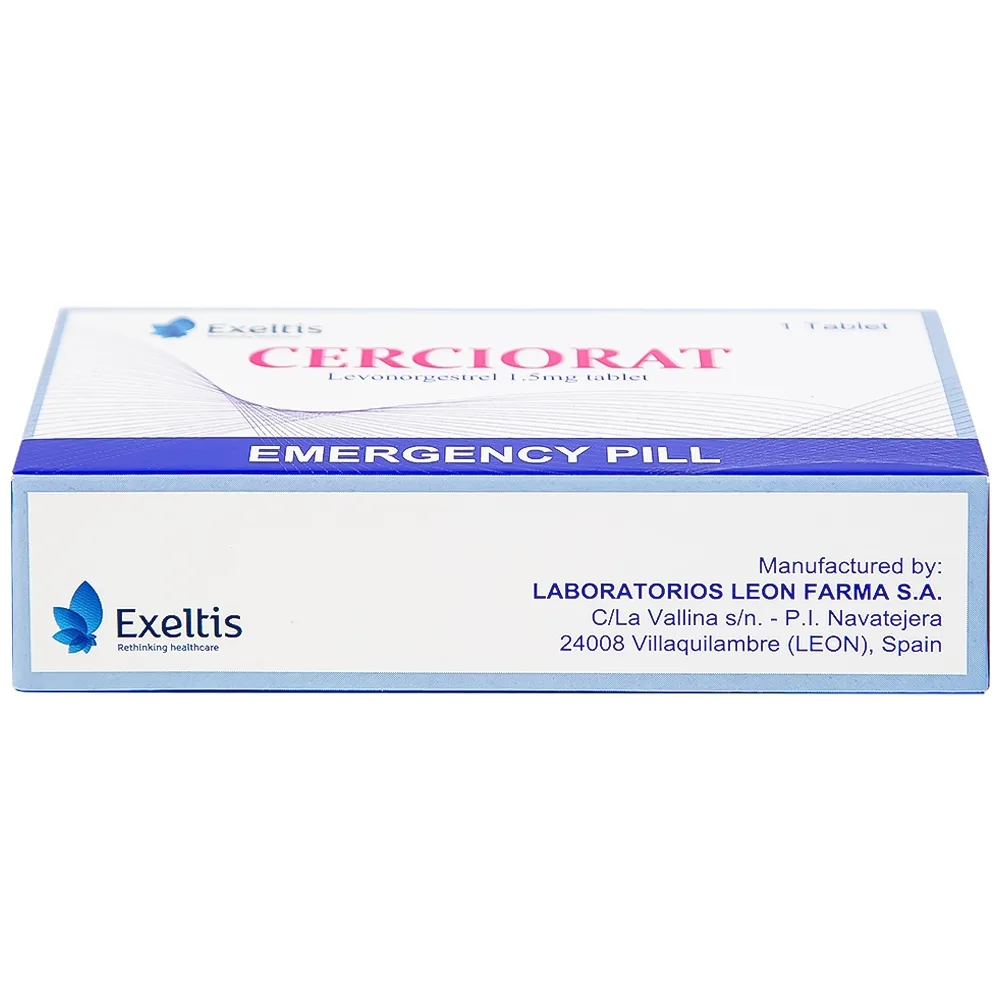 Hình ảnh Thuốc tránh thai khẩn cấp Cerciorat 1.5mg Exeltis (1 viên)