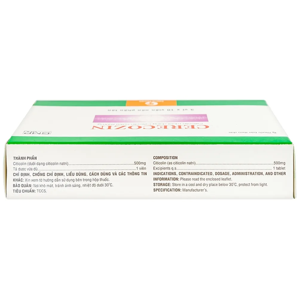 Hình ảnh Thuốc Cerecozin 500mg Sao Kim hỗ trợ cải thiện trí nhớ (3 vỉ x 10 viên)