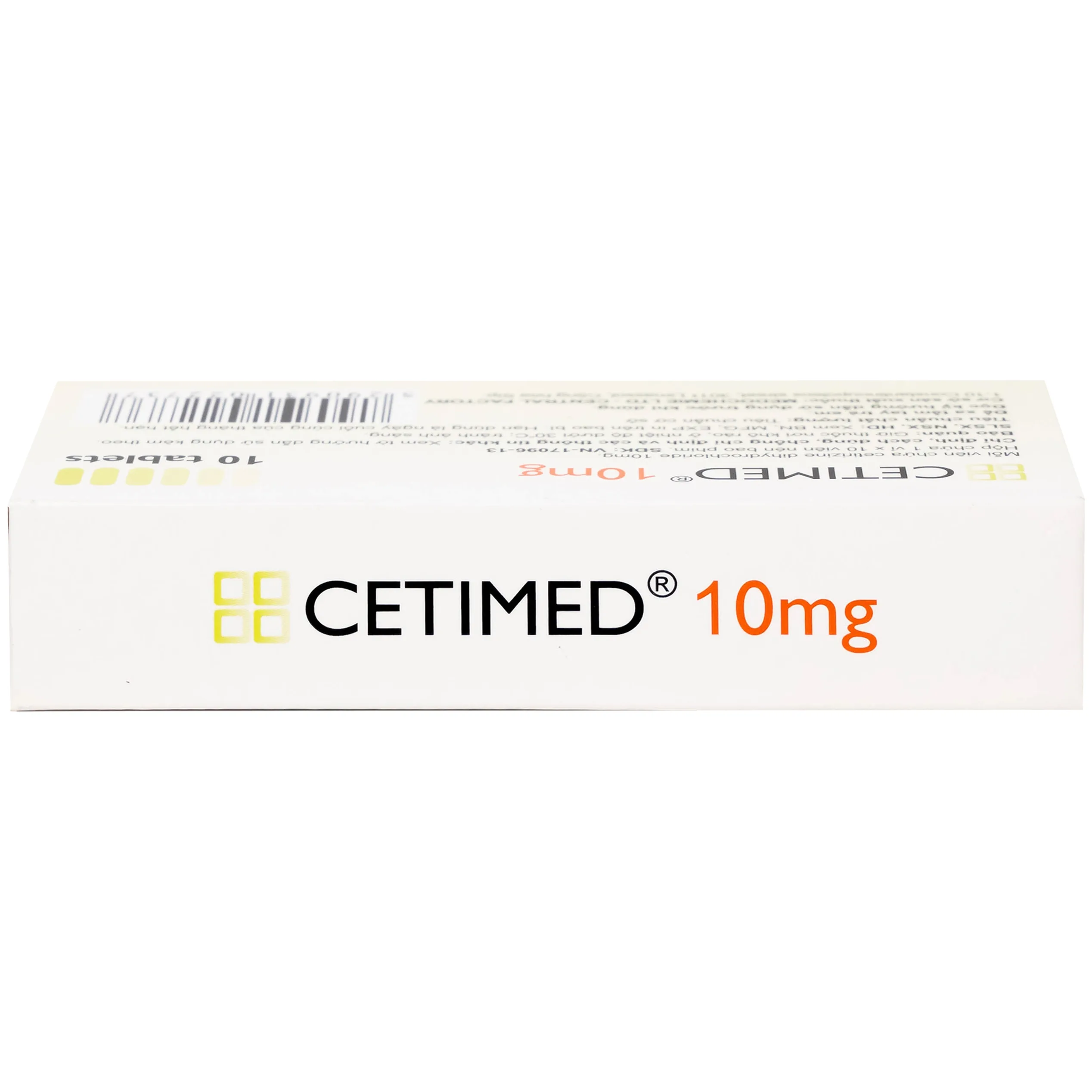 Hình ảnh Thuốc Cetimed 10mg Medochemie điều trị triệu chứng viêm mũi dị ứng (1 vỉ x 10 viên)