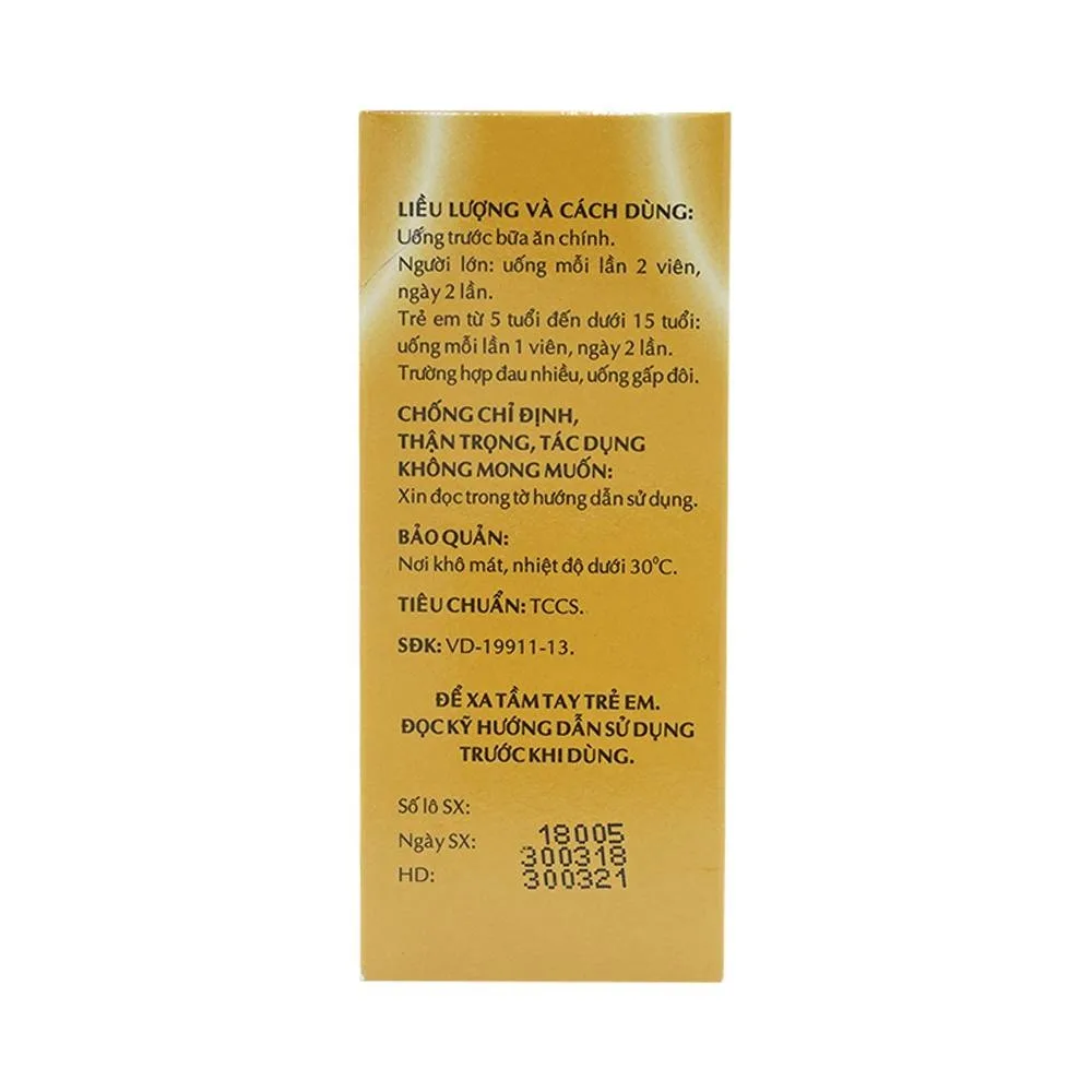 Hình ảnh Viên mật nghệ Cholapan OPC điều trị các chứng gan đau, mật kém, đau dạ dày (5 vỉ x 10 viên)